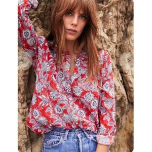 Xirena Jesse Shirt in Sun Red Size: XS